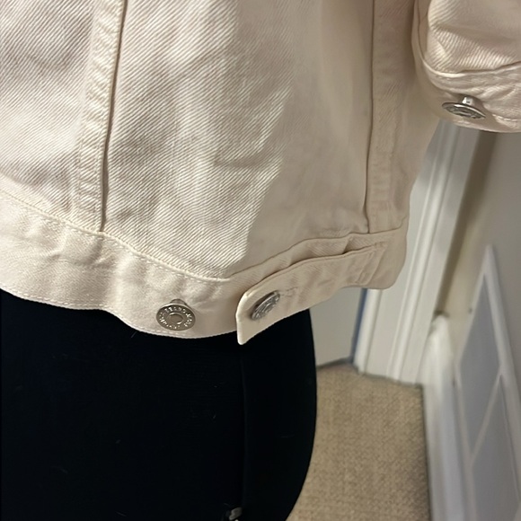 VERONICA BEARD VB Raina Denim Jacket Cream Cropped - Picture 10 of 15